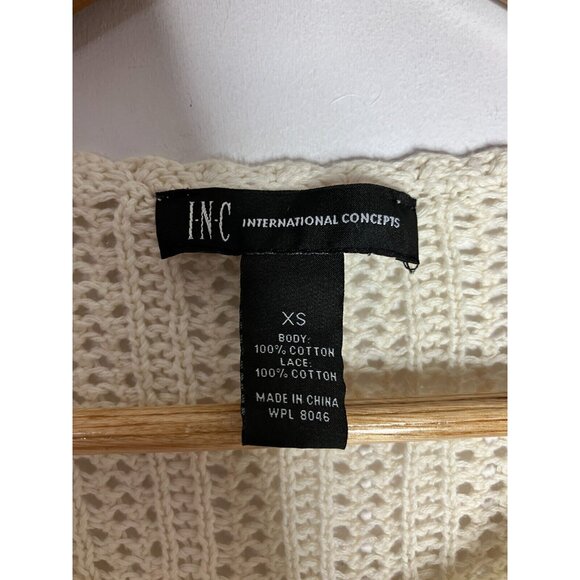 International Concepts Crochet Floral Lace Womens XS Hippie Boho Top - Picture 7 of 9